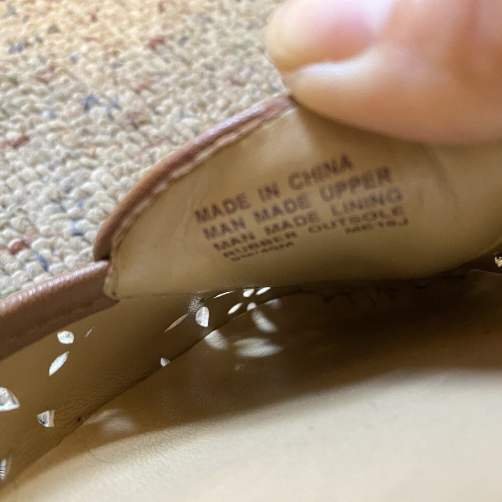MichaelKors Fulton Cream Brown Gold Cut Out Perforated Moccasins Loafer Shoes 9M - Picture 8 of 12